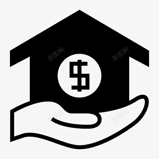 住房贷款抵押贷款房地产图标svg_新图网 https://ixintu.com 住房贷款 房地产 抵押贷款 金融