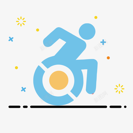 12轮椅svg_新图网 https://ixintu.com 12轮椅 可爱 多色