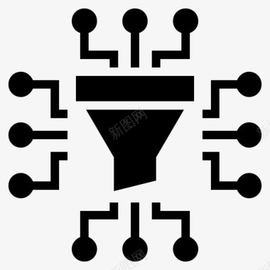 营销漏斗数字漏斗网络营销漏斗图标图标