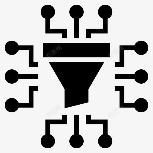 营销漏斗数字漏斗网络营销漏斗图标svg_新图网 https://ixintu.com 在线 数字 漏斗 网络营销 营销 销售