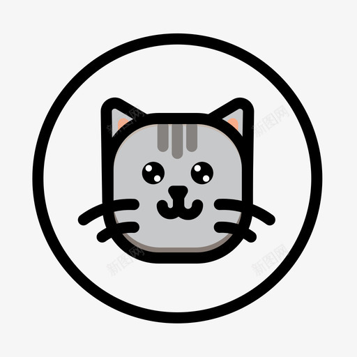 灰蓝猫svg_新图网 https://ixintu.com 灰蓝猫 多色 可爱