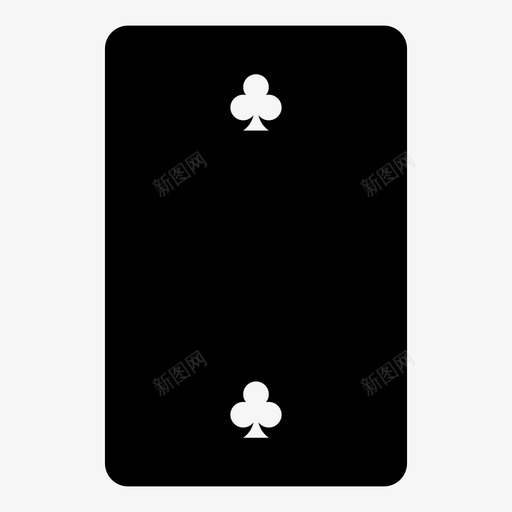 两个梅花2纸牌图标svg_新图网 https://ixintu.com 2 两个梅花 扑克 扑克牌 纸牌