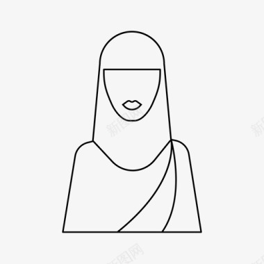 穆斯林妇女女权主义伊斯兰教图标图标