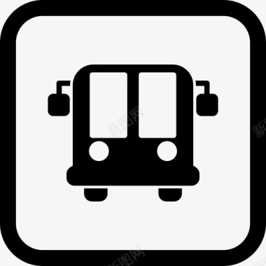 机场巴士交通旅行图标图标