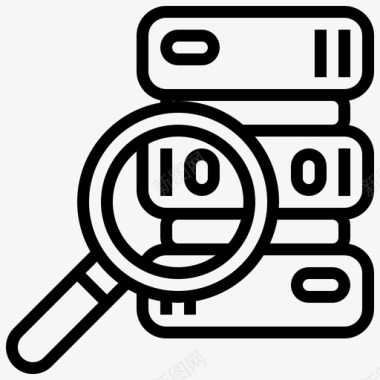 代码数据管理3线性图标图标