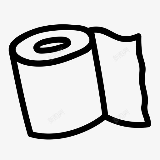 采购产品卫生纸卫生纸手绘图标svg_新图网 https://ixintu.com 产品 卫生 卫生纸 厕所 房屋 手绘 材料 用品 采购