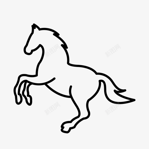 44 jumping horse witsvg_新图网 https://ixintu.com 44 jumping horse wit