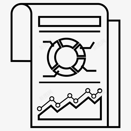 图形报告分析效率报告图标svg_新图网 https://ixintu.com 一套案例研究 分析 图形报告 效率报告 生产力分析 白皮书和商业报告线向量图标 财务报告