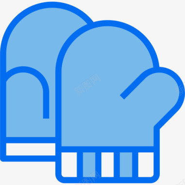 烤箱手套93号餐厅蓝色图标图标
