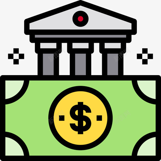 Bankbanking88线性颜色图标svg_新图网 https://ixintu.com Bank banking88 线性颜色