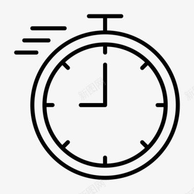 秒表截止日期持续时间图标图标