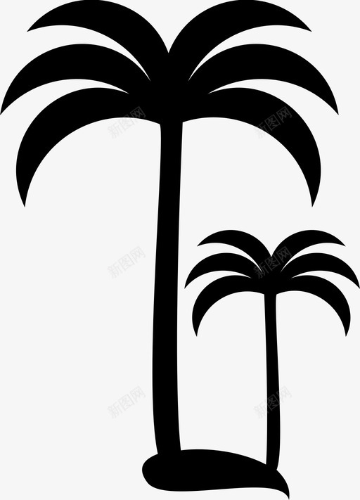 树木岛屿自然图标svg_新图网 https://ixintu.com 岛屿 木材 树木 棕榈树 自然