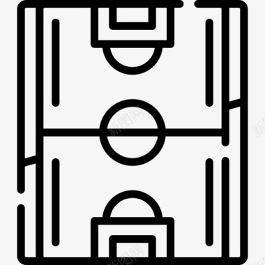 足球场51号操场直线型图标图标