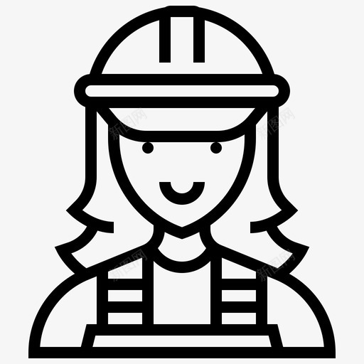 电工商业女性图标svg_新图网 https://ixintu.com 人员 商业 女性 工人 技师 护理 电工