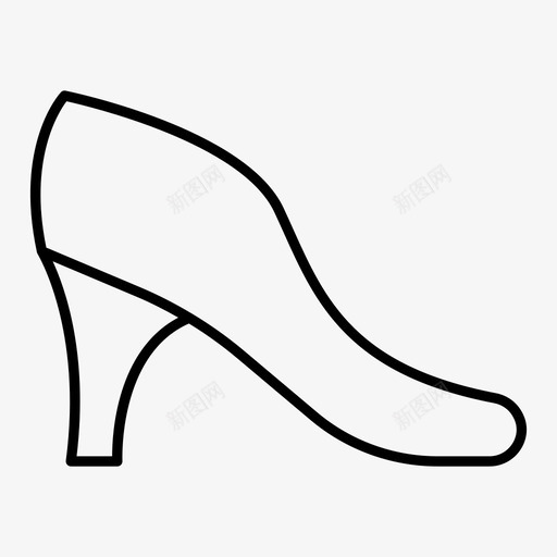 鞋跟时尚鞋类图标svg_新图网 https://ixintu.com 2019年网上购物线图标 时尚 款式 鞋 鞋类 鞋跟 高跟鞋