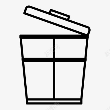 垃圾桶清洁房屋图标图标