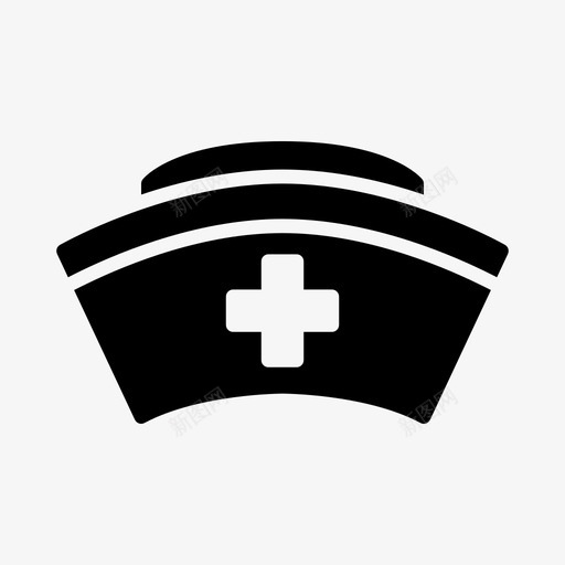 护士帽健康医院图标svg_新图网 https://ixintu.com 健康 医学 医疗 医院 护士帽