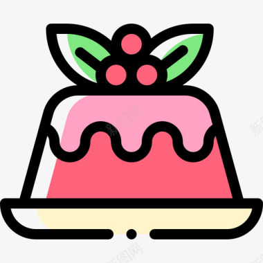 布丁甜点和糖果7颜色省略图标图标
