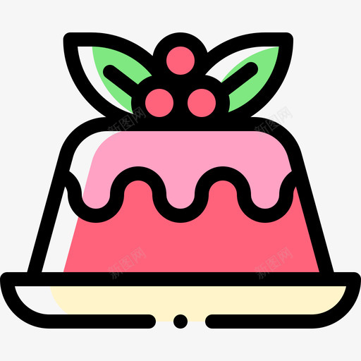 布丁甜点和糖果7颜色省略图标svg_新图网 https://ixintu.com 布丁 甜点 省略 糖果 颜色