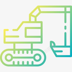 金矿挖掘挖掘机金矿5坡度图标高清图片
