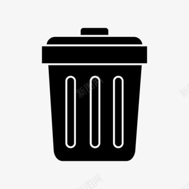 垃圾桶篮子罐子图标图标