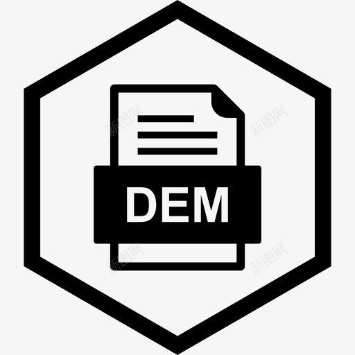 dem文件文件格式文件类型图标svg_新图网 https://ixintu.com 41种 dem 文件 格式 类型