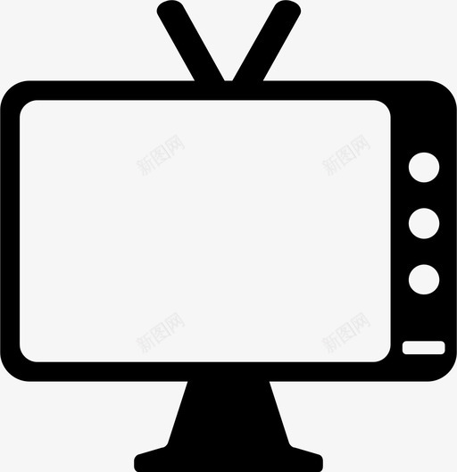 电视电子产品旧电视图标svg_新图网 https://ixintu.com 复古电视 旧电视 电子产品 电视