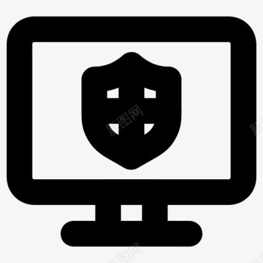 计算机安全防病毒保护图标图标