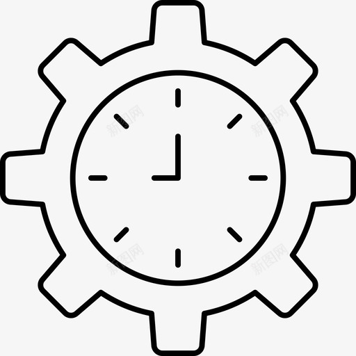 流程时钟配置图标svg_新图网 https://ixintu.com 业务 图标 时钟 时间 流程 设置 财务 配置