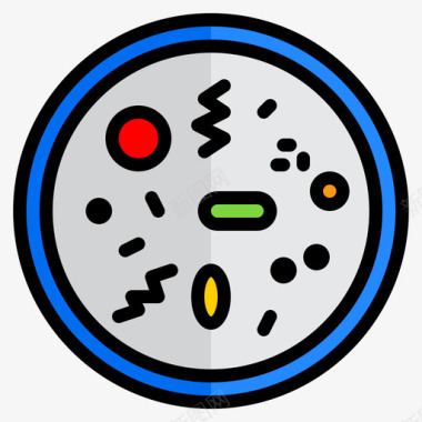 细菌医学179线状颜色图标图标