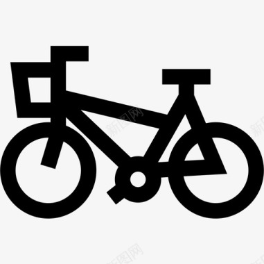自行车嬉皮士27直线型图标图标