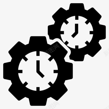 时间管理设备生产力时间维护图标图标
