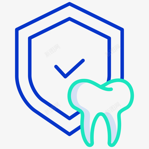 牙科保险保险56轮廓颜色图标svg_新图网 https://ixintu.com 保险56 牙科保险 轮廓颜色