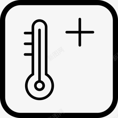 炎热夏天温度计图标图标