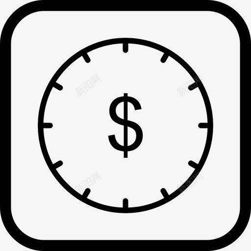 时间就是金钱时钟生意图标svg_新图网 https://ixintu.com 就是 时钟 时间 生意 金钱