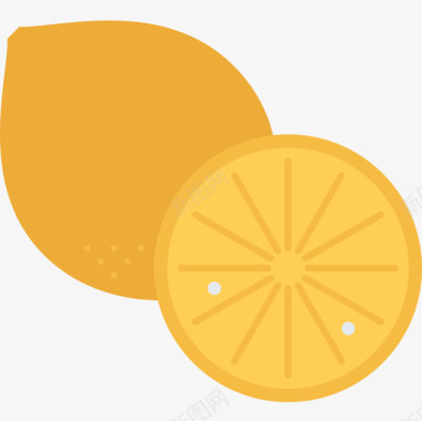 柠檬食物156扁平图标图标