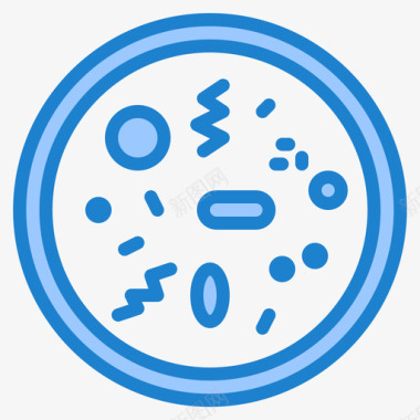 细菌医用180蓝色图标图标