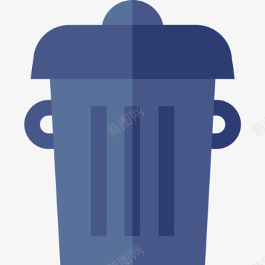 垃圾桶清洁79扁平图标图标