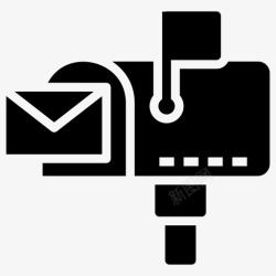 邮箱矢量图标邮箱邮政地址城市元素集字形标图标高清图片