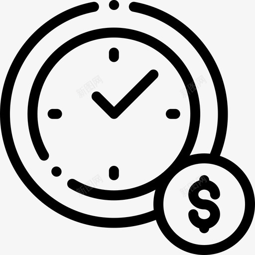 时间就是金钱企业管理8直线图标svg_新图网 https://ixintu.com 企业管理 就是 时间 直线 金钱
