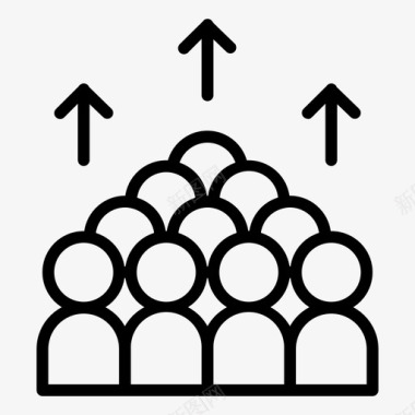人口增长经济增长图标图标