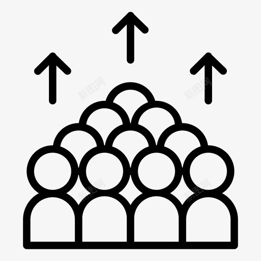 人口增长经济增长图标svg_新图网 https://ixintu.com 人口增长 增长 经济