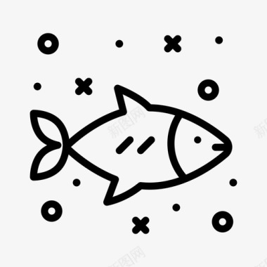 三文鱼阳极1线性图标图标