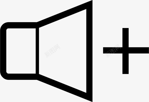 加大音量加上声音图标svg_新图网 https://ixintu.com 加上 加大 声音 扬声器 音量