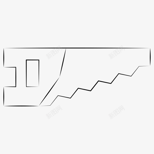 锯切割手绘结构图标svg_新图网 https://ixintu.com 切割 手绘 结构