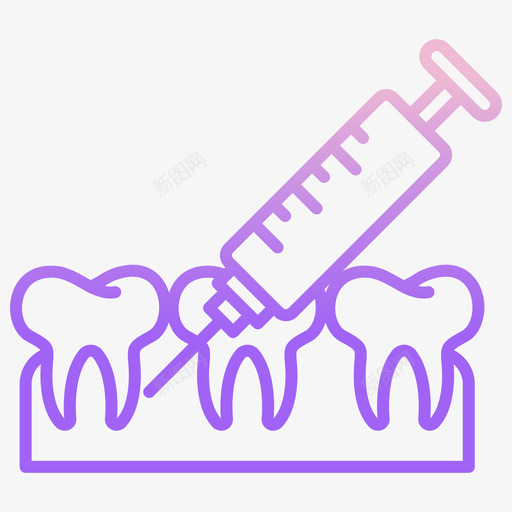 麻醉牙科38轮廓梯度图标svg_新图网 https://ixintu.com 梯度 牙科 轮廓 麻醉