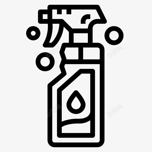 玻璃清洁剂液体喷雾图标svg_新图网 https://ixintu.com 喷雾 喷雾瓶 洗车水 液体 玻璃清洁剂