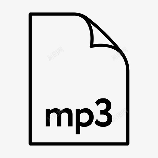 mp3正式文件格式文件图标svg_新图网 https://ixintu.com mp3 文件 格式 正式