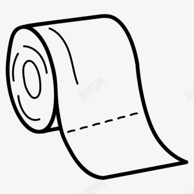 纸巾卷浴室纸卷图标图标