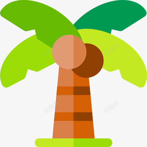 棕榈树树8平坦图标svg_新图网 https://ixintu.com 平坦 树8 棕榈树